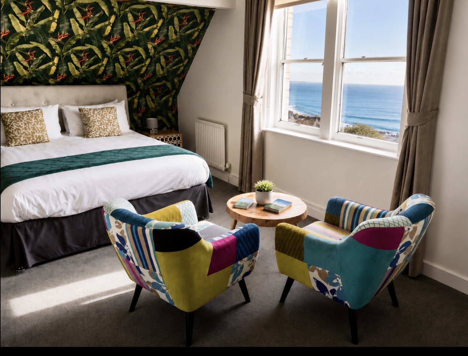 A sea-view room at The Fossil Tree, Blackpool